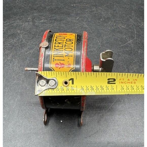 Rare Antique Tin Litho Tinker Toy Windup Motor Works! TO4 - Picture 10 of 10